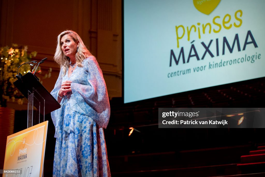 Queen Maxima attends charity gala diner for Princess Maxima Center for oncology in Amsterdam