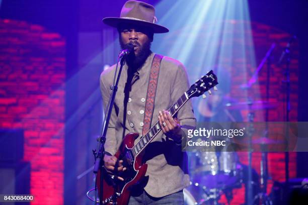 Episode 572 -- Pictured: Musical guest Gary Clark Jr. Performs on September 5, 2017 --