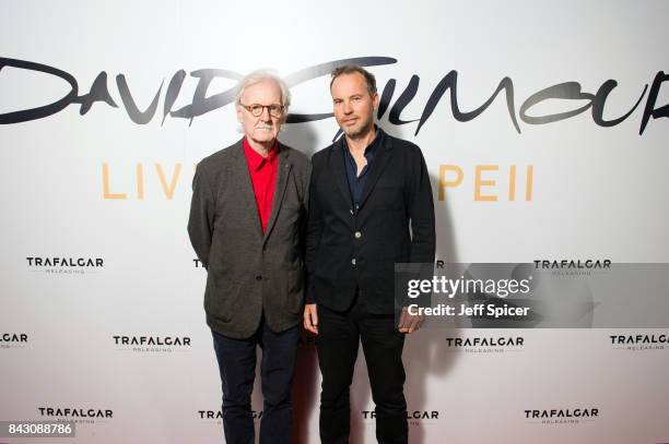 Adrian Maben and Gavin Elder arrive for the David Gilmour 'Live At Pompeii' premiere screening at Vue West End on September 5, 2017 in London,...