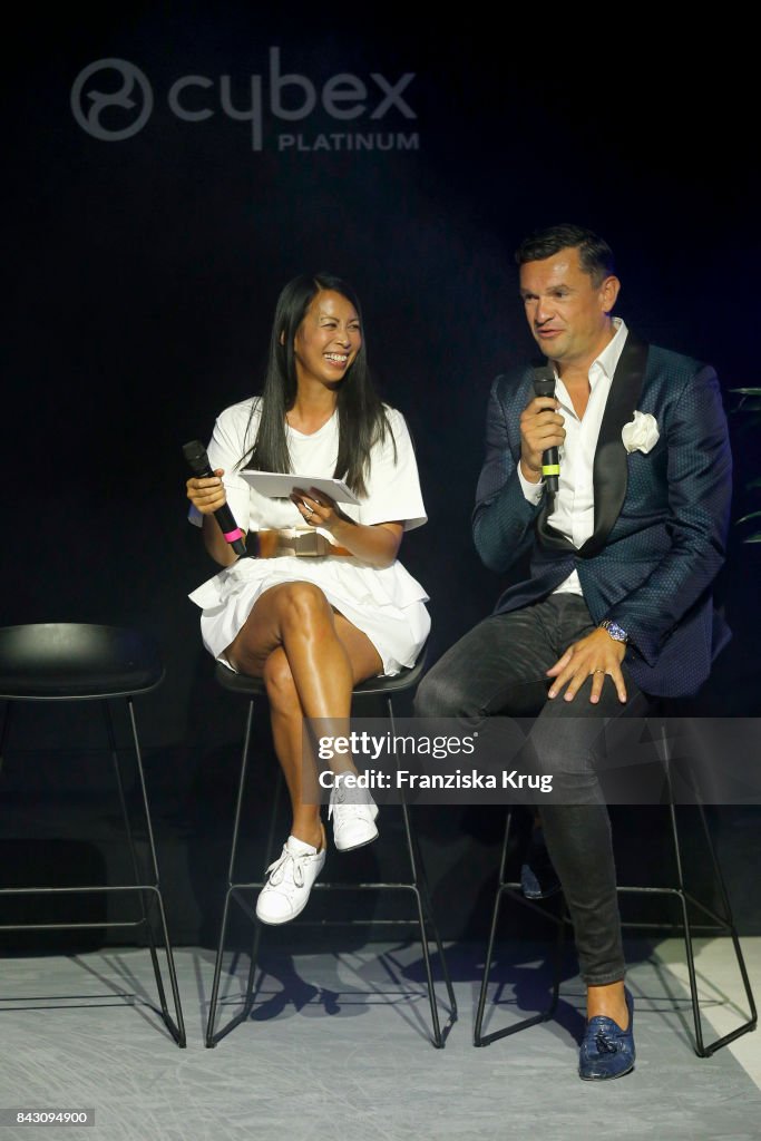 Minh-Khai Phan-Thi and Martin Pos during the Cybex Fashion Cocktail