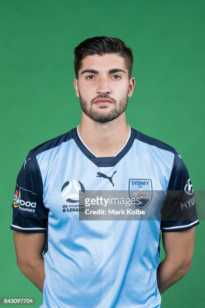 Paulo Retre poses during the Sydney FC A-League headshots session at Macquarie University on September 5, 2017 in Sydney, Australia.
