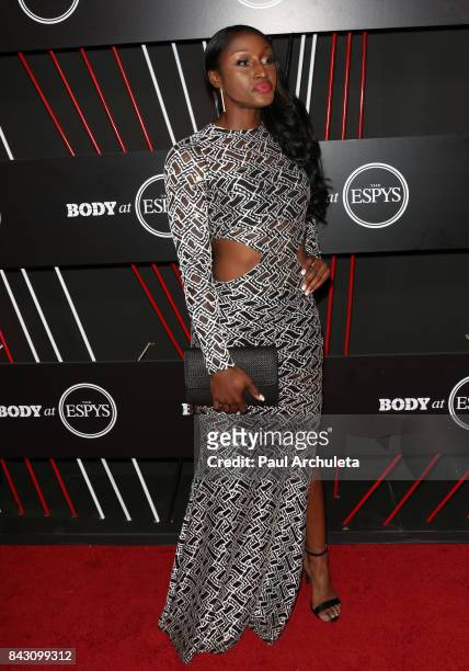 Softball Player AJ Andrews attends the ESPN Magazine Body Issue pre-ESPYS party at Avalon Hollywood on July 11, 2017 in Los Angeles, California.