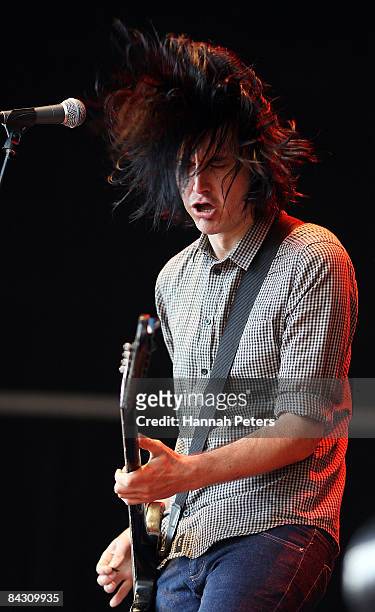 Dolf de Borst from the Datsuns performs during the 2009 Big Day Out at Mt Smart Stadium on January 16, 2009 in Auckland, New Zealand.