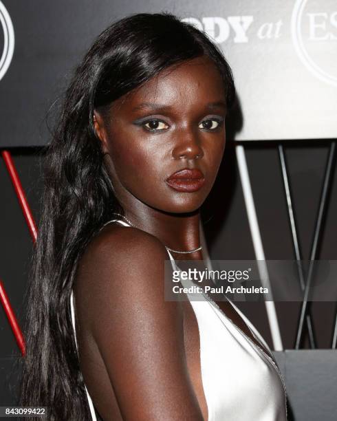 Fashion Model Duckie Thot attends the ESPN Magazine Body Issue pre-ESPYS party at Avalon Hollywood on July 11, 2017 in Los Angeles, California.