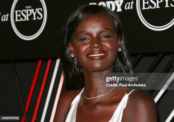 Fashion Model Duckie Thot attends the ESPN Magazine Body Issue pre-ESPYS party at Avalon Hollywood on July 11, 2017 in Los Angeles, California.