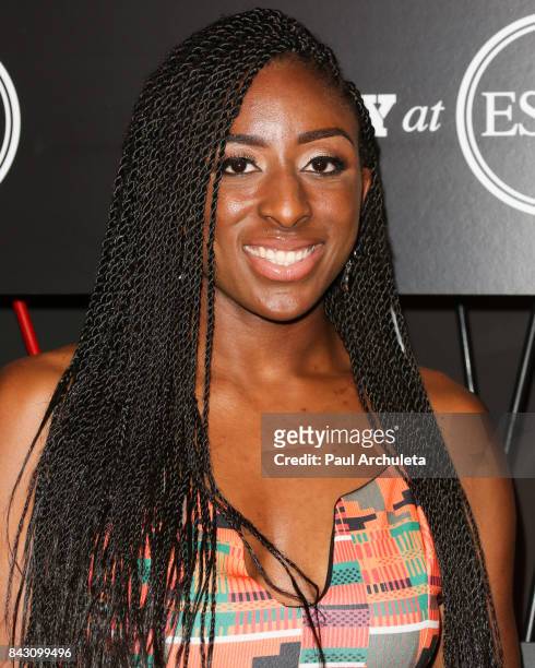 Player Nneka Ogwumike attends the ESPN Magazine Body Issue pre-ESPYS party at Avalon Hollywood on July 11, 2017 in Los Angeles, California.