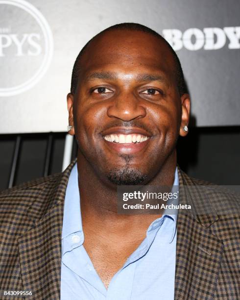 Former NFL Linebacker Kirk Morrison attends the ESPN Magazine Body Issue pre-ESPYS party at Avalon Hollywood on July 11, 2017 in Los Angeles,...