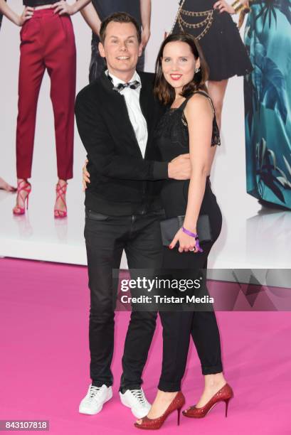 German actor Malte Arkona and his wife Anna-Maria Arkona attend the 'High Society' Premiere at CineStar on September 5, 2017 in Berlin, Germany.