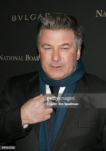 Actor Alec Baldwin attends the 2008 National Board of Review of Motion Pictures Awards Gala at Cipriani's 42nd Street on January 14, 2009 in New York...