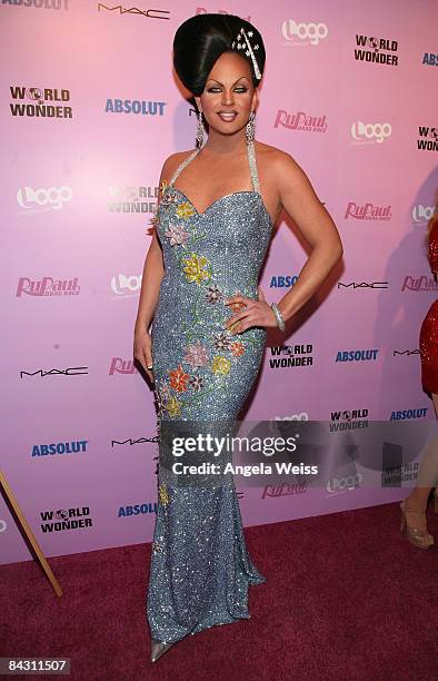 Shannel arrives to the opening night gala of "Ru Paul's Drag Race" Art Show at the World of Wonder Storefront Gallery on January 15, 2009 in Los...