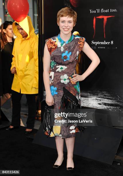 Actress Sophia Lillis attends the premiere of "It" at TCL Chinese Theatre on September 5, 2017 in Hollywood, California.