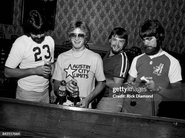 Birmingham Country Group Alabama L/R: Randy Owen, Mark Herndon, Jeff Cook and Teddy Gentry open "My Home Is Alabama" Nightclub in Birmingham Alabama...