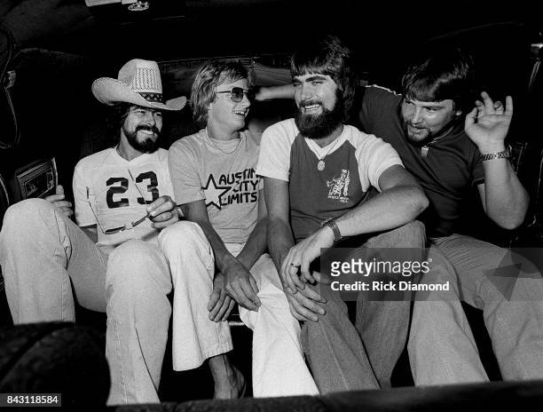 Birmingham Country Group Alabama L/R: Randy Owen, Mark Herndon, Ted Gentry and Jeff Cok open "My Home Is Alabama" Nightclub in Birmingham Alabama...