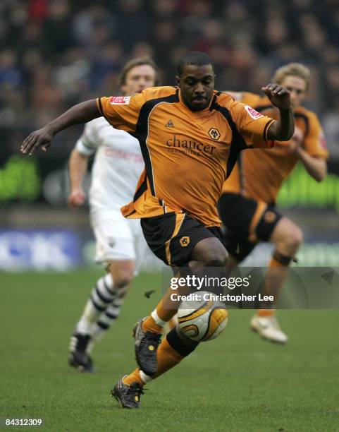 Sylvan Ebanks-Blake of Wolverhampton Wanderers in action during the Coca-Cola Championship match between Wolverhampton Wanderers and Preston North...