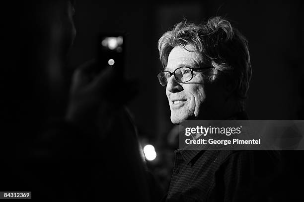 Sundance Institute President and Founder Robert Redford speaks at the Opening Day Press Conference during the 2009 Sundance Film Festival at the...