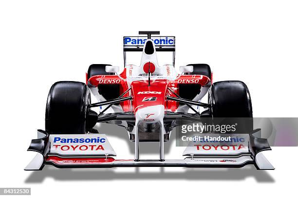 In this handout picture the new TF109 is seen during the Panasonic Toyota Formula One Grand Prix team launch of the TF109 race car for the 2009...