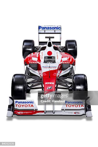 In this handout picture the new TF109 is seen during the Panasonic Toyota Formula One Grand Prix team launch of the TF109 race car for the 2009...