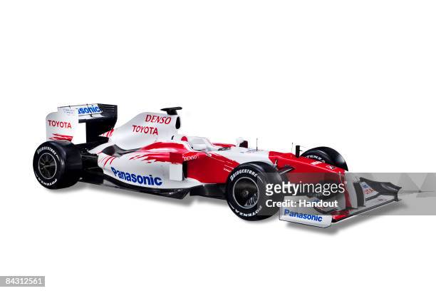 In this handout picture the new TF109 is seen during the Panasonic Toyota Formula One Grand Prix team launch of the TF109 race car for the 2009...
