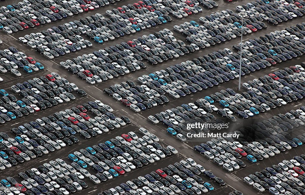 Cars Sit Unsold In Avonmouth Docks As Car Sales Stutter