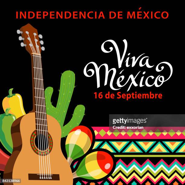 mexikanische unabhängigkeitstag party - mariachi stock-grafiken, -clipart, -cartoons und -symbole