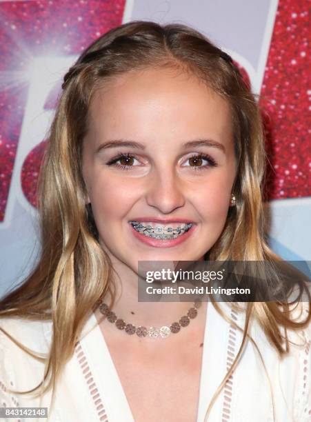 Contestant Evie Clair attends NBC's "America's Got Talent" Season 12 live show at Dolby Theatre on September 5, 2017 in Hollywood, California.