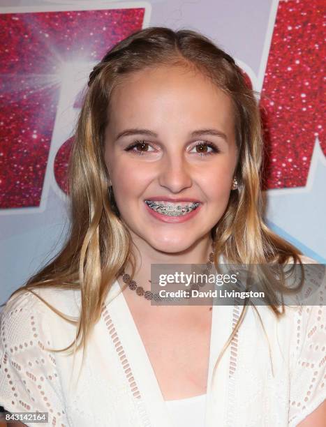 Contestant Evie Clair attends NBC's "America's Got Talent" Season 12 live show at Dolby Theatre on September 5, 2017 in Hollywood, California.