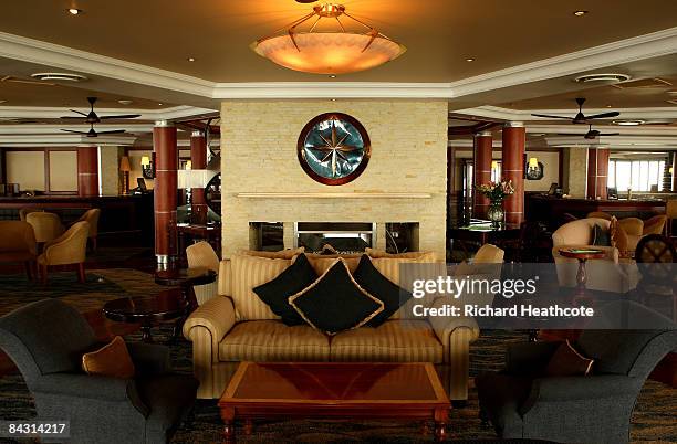 View inside of the clubhouse at the Pinnacle Point Golf Course at Pinnacle Point Beach and Golf Resort on January 13, 2009 in Mossel Bay, South...