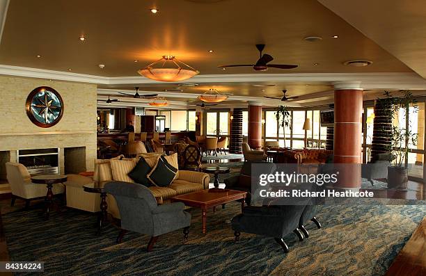 View inside of the clubhouse at the Pinnacle Point Golf Course at Pinnacle Point Beach and Golf Resort on January 13, 2009 in Mossel Bay, South...