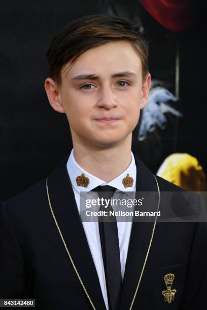 Actor Jaeden Lieberher attends the premiere of Warner Bros. Pictures and New Line Cinema's "It" at the TCL Chinese Theatre on September 5, 2017 in...
