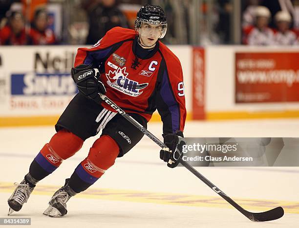 John Tavares of Team Orr skates in the 2009 Home Hardware CHL/NHL Top Prospects Game against Team Cherry on Wednesday January 14, 2009 at the General...