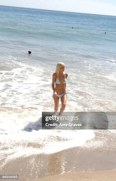 Paris Hilton on the beach