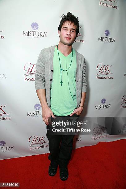 Actor Cody Longo poses at the Golden Globe Gift Suite Presented by GBK Productions on January 9, 2009 in Beverly Hills, California.