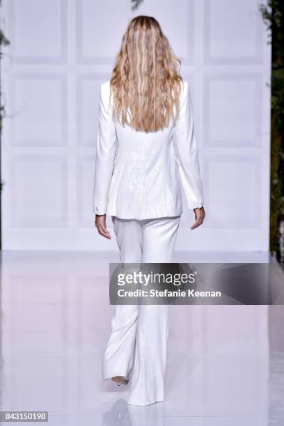 Model walks on runway at Rachel Zoe SS18 Presentation at Sunset Tower Hotel on September 5, 2017 in West Hollywood, California.