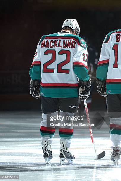 Mikael Backlund of the Kelowna Rockets makes his WHL debut in the starting line up against the Tri-City Americans on January 14, 2009 at Prospera...