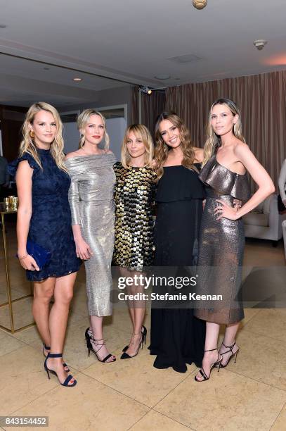 Kelly Sawyer, Erin Foster, Nicole Richie, Jessica Alba and Sara Foster attend Rachel Zoe SS18 Presentation at Sunset Tower Hotel on September 5, 2017...