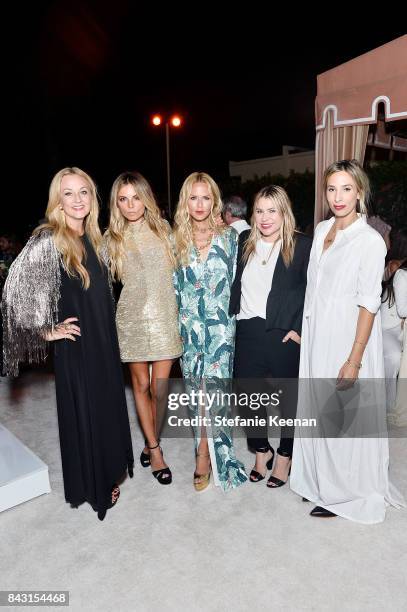 Pamela Glassman, Erica Pelosini, Rachel Zoe, Emily Current and Meritt Elliott attend Rachel Zoe SS18 Presentation at Sunset Tower Hotel on September...