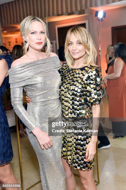 Erin Foster and Nicole Richie attend Rachel Zoe SS18 Presentation at Sunset Tower Hotel on September 5, 2017 in West Hollywood, California.