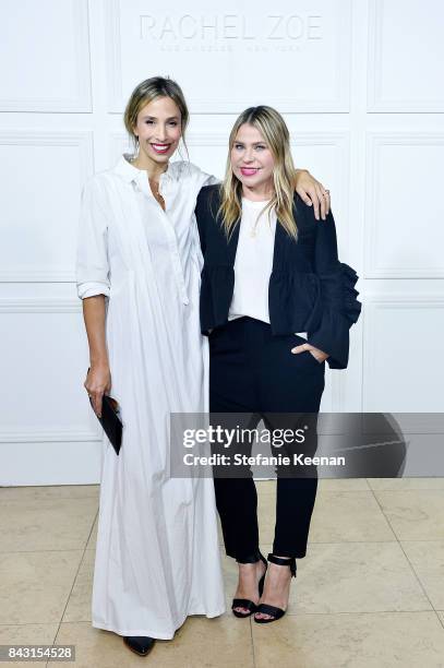 Meritt Elliott and Emily Current attend Rachel Zoe SS18 Presentation at Sunset Tower Hotel on September 5, 2017 in West Hollywood, California.