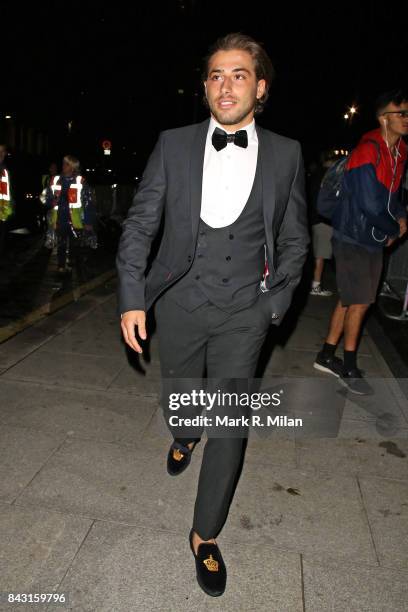 Kem Cetinay attending the GQ awards on September 5, 2017 in London, England.