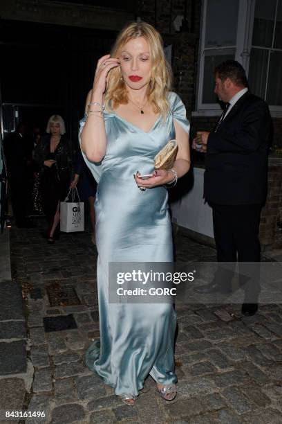 Courtney Love at the GQ awards afterparty in Primrose Hill on September 5, 2017 in London, England.