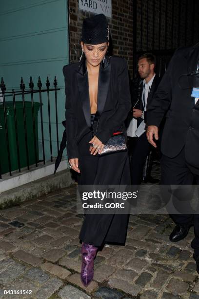 Rita Ora at the GQ awards afterparty in Primrose Hill on September 5, 2017 in London, England.