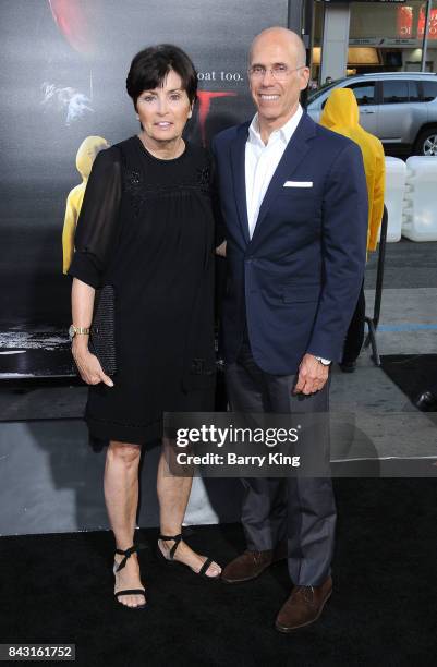 Marilyn Katzenberg and Jeffrey Katzenberg attend the premiere of Warner Bros. Pictures and New Line Cinemas' 'It' at TCL Chinese Theatre on September...