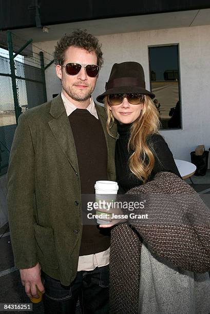 Actors James Tupper and Anne Heche depart for Sundance on ExpressJet's 'Sundance Express' from LAX on January 16, 2009 in Los Angeles, California.