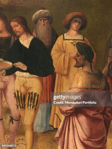 Italy, Tuscany, Florence, Uffizi Gallery. Detail. Figures.