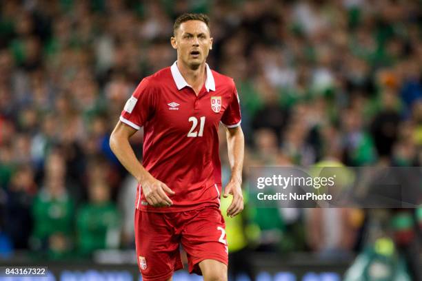 Nemanja Matic of Serbia during the FIFA World Cup 2018 Qualifying Round match between Republic of Ireland and Serbia at Aviva Stadium in Dublin,...