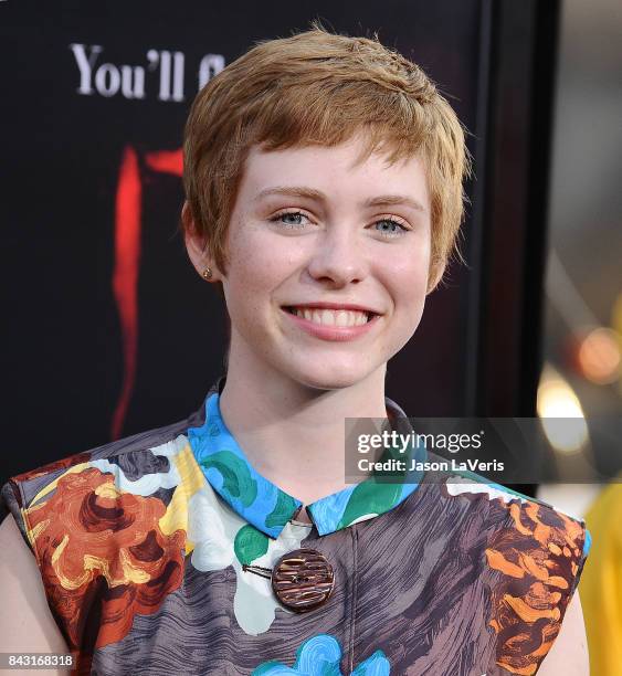 Actress Sophia Lillis attends the premiere of "It" at TCL Chinese Theatre on September 5, 2017 in Hollywood, California.