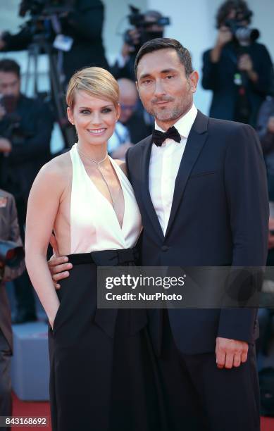 Andrea Osvart walks the red carpet ahead of the 'mother!' screening during the 74th Venice Film Festival at Sala Grande on September 5, 2017 in...