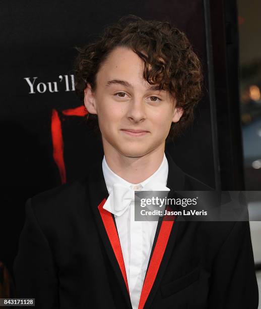 Actor Wyatt Oleff attends the premiere of "It" at TCL Chinese Theatre on September 5, 2017 in Hollywood, California.