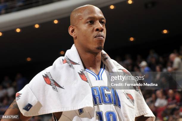 Keith Bogans of the Orlando Magic looks on during the game against the Oklahoma City Thunder at Amway Arena on December 5, 2008 in Orlando, Florida....