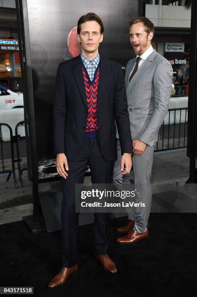 Actors Bill Skarsgard and Alexander Skarsgard attends the premiere of "It" at TCL Chinese Theatre on September 5, 2017 in Hollywood, California.